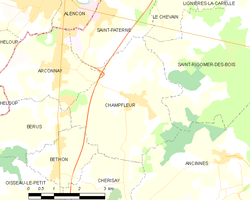Map commune FR insee code 72056